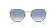 Ray-Ban Hexagonal Hexagonal RB3548 Sunglasses - Rose Gold/Clear Gradient Blue / 51 mm - 8056262055038