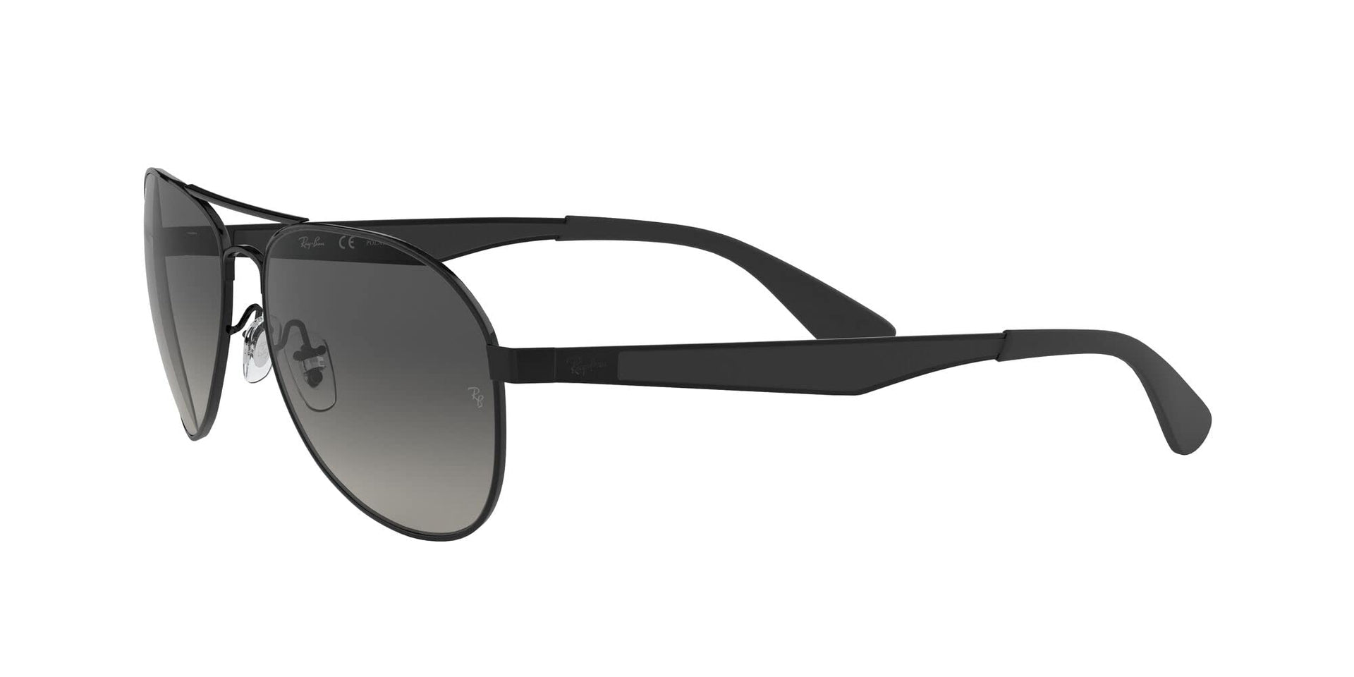 Ray-Ban Aviator RB3549 Sunglasses - Black/Polarized Light Grey Gradient Dark Grey / 61 mm - 8053672879032 - Additional Image 2