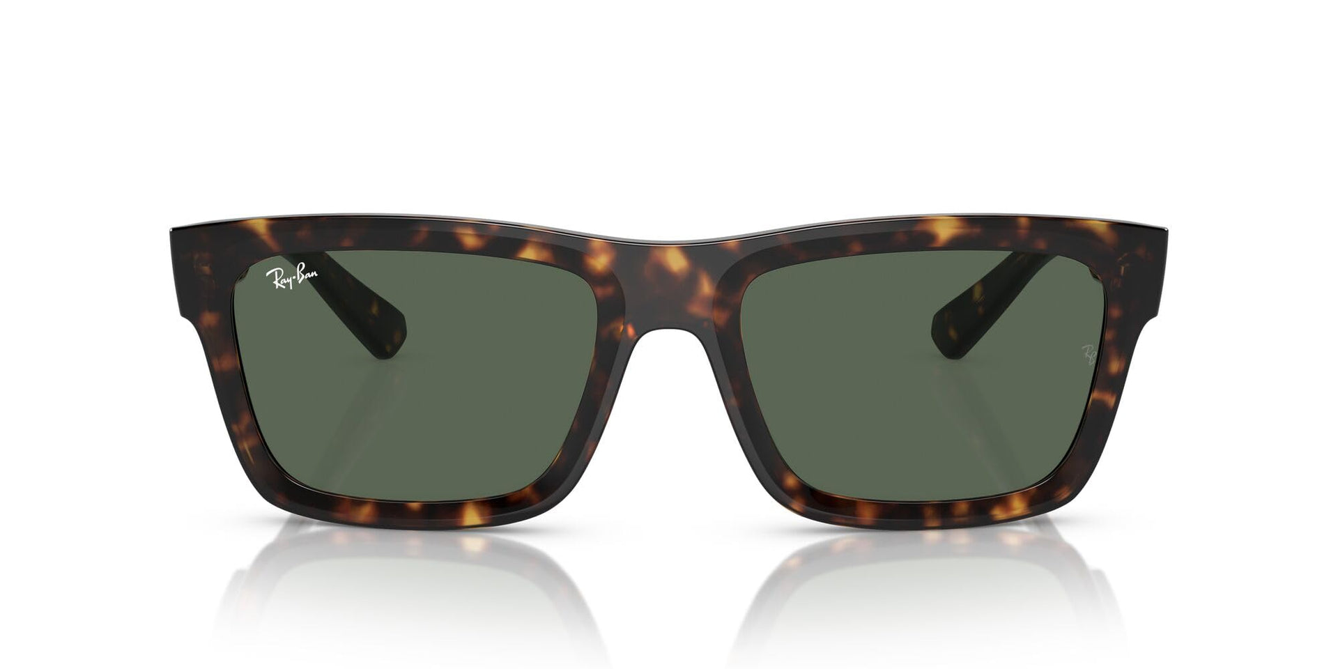 Ray-Ban Warren Low Bridge Fit RB4396F Sunglasses - Havana/Dark Green / 57 mm - 8056262141557