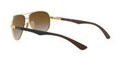 Ray-Ban Carbon Fiber Aviator RB8313 Sunglasses - Gold/Clear Gradient Brown / 58 mm (X001DM03ON) - X001DM03ON - Additional Image 4