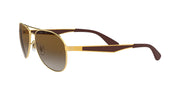 Ray-Ban Aviator RB3549 Sunglasses - Gold/Polarized Light Grey Gradient Brown / 61 mm - 8053672879018 - Additional Image 2