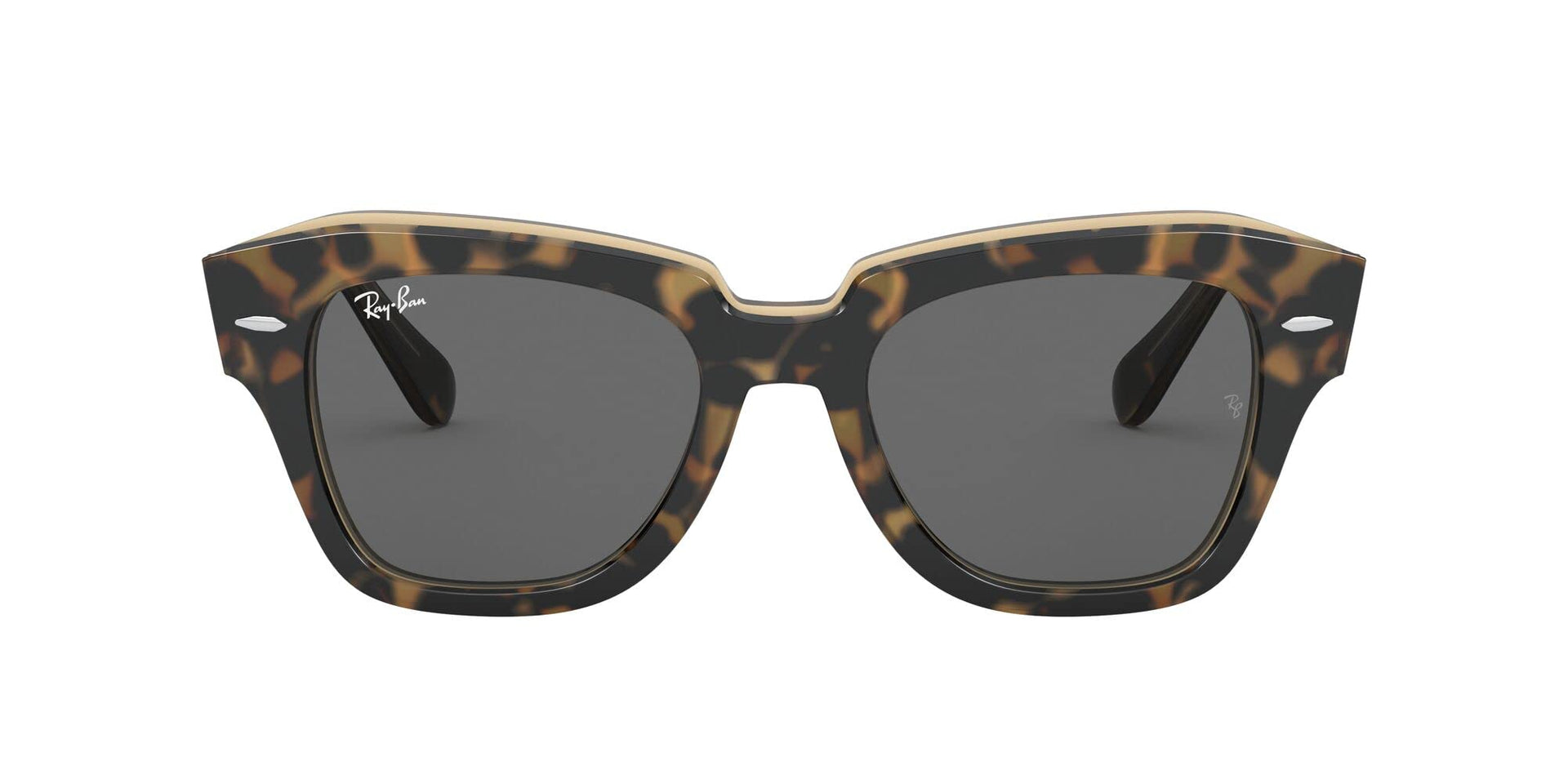 Ray-Ban State Street RB2186 Sunglasses - Havana on Transparent Brown/Dark Grey / 52 mm - 8056597439619