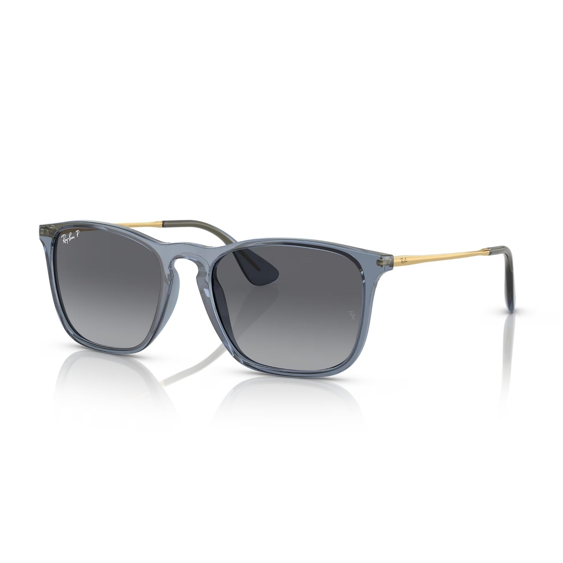 Ray-Ban Chris RB4187 Sunglasses - Transparent Blue/Grey Gradient Polarized / 54 mm - X003F6GW6N