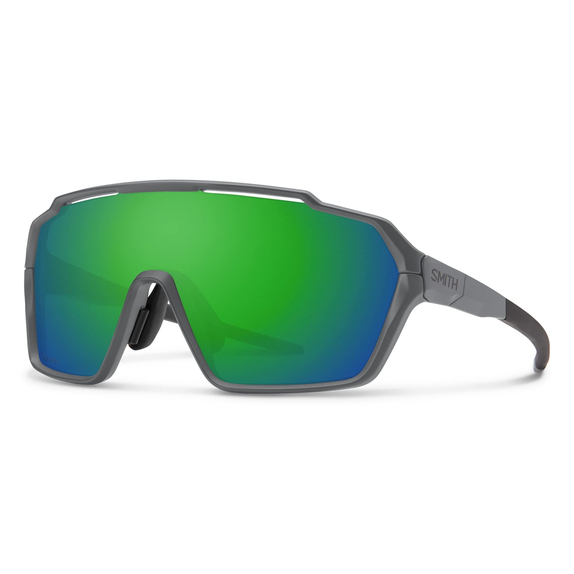 Smith Shift MAG Sunglasses - Matte Cement / Chromapop Green Mirror / One Size - 827886539543