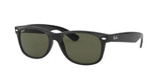 Ray-Ban New Wayfarer Low Bridge Fit RB2132F Sunglasses - Black/Polarized Green / 58 mm - 8053672580846