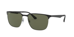 Black on Silver/Polarized Green