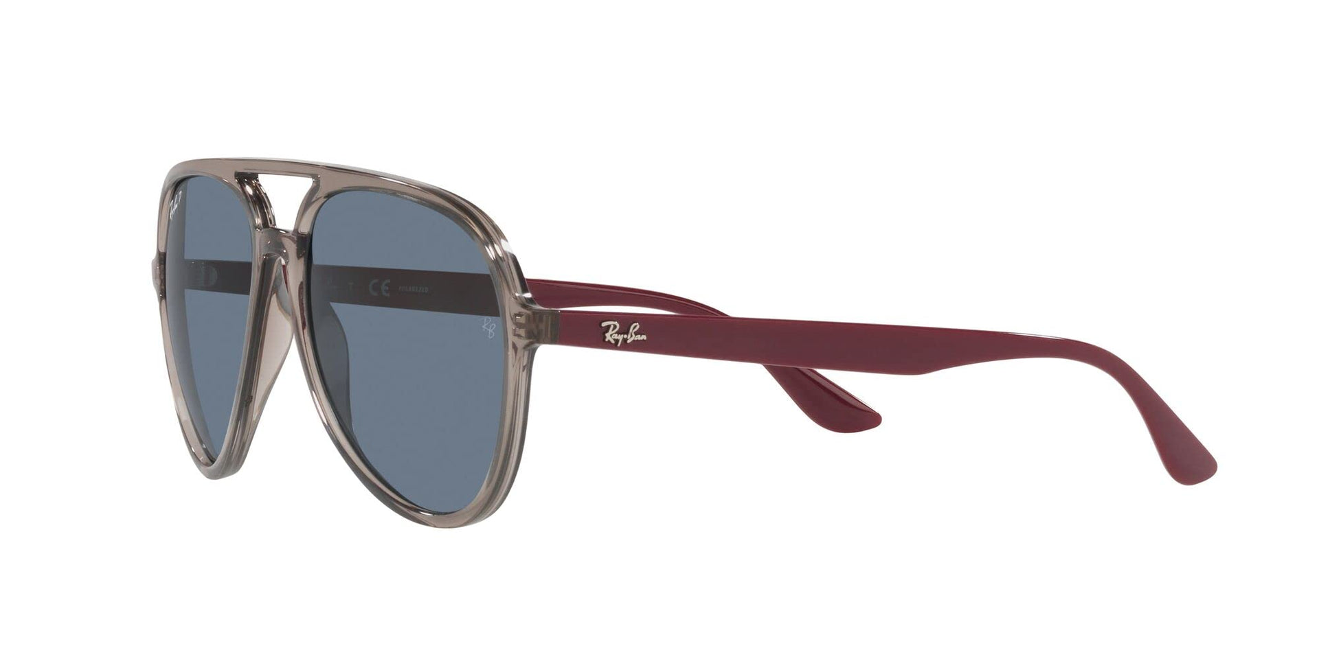 Ray-Ban Aviator RB4376 Sunglasses - Transparent Grey/Dark Blue Polarized / 57 mm - 8056597626606 - Additional Image 2