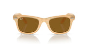Ray-Ban Original Wayfarer Low Bridge Fit RB2140F Sunglasses - Photochromic Striped Brown/Brown / 52 mm - 8056262130223
