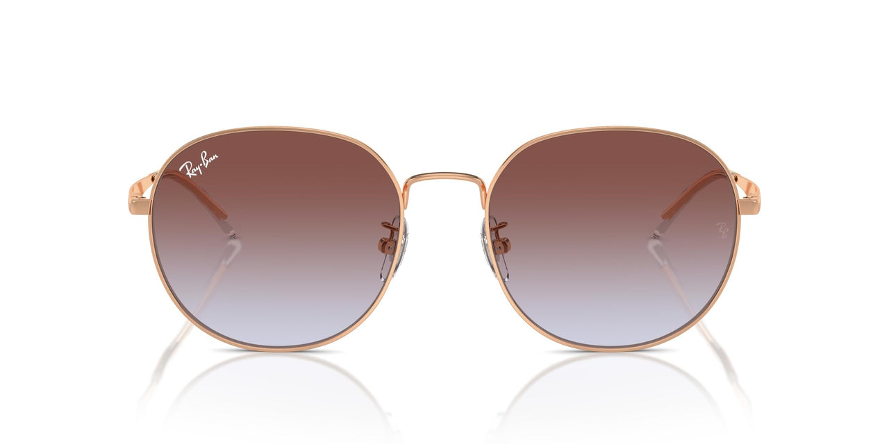 Ray-Ban RB3727D Sunglasses - Rose Gold/Light Blue Gradient Violet / 57 mm - 8056262017807