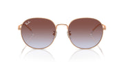 Ray-Ban RB3727D Sunglasses - Rose Gold/Light Blue Gradient Violet / 57 mm - 8056262017807