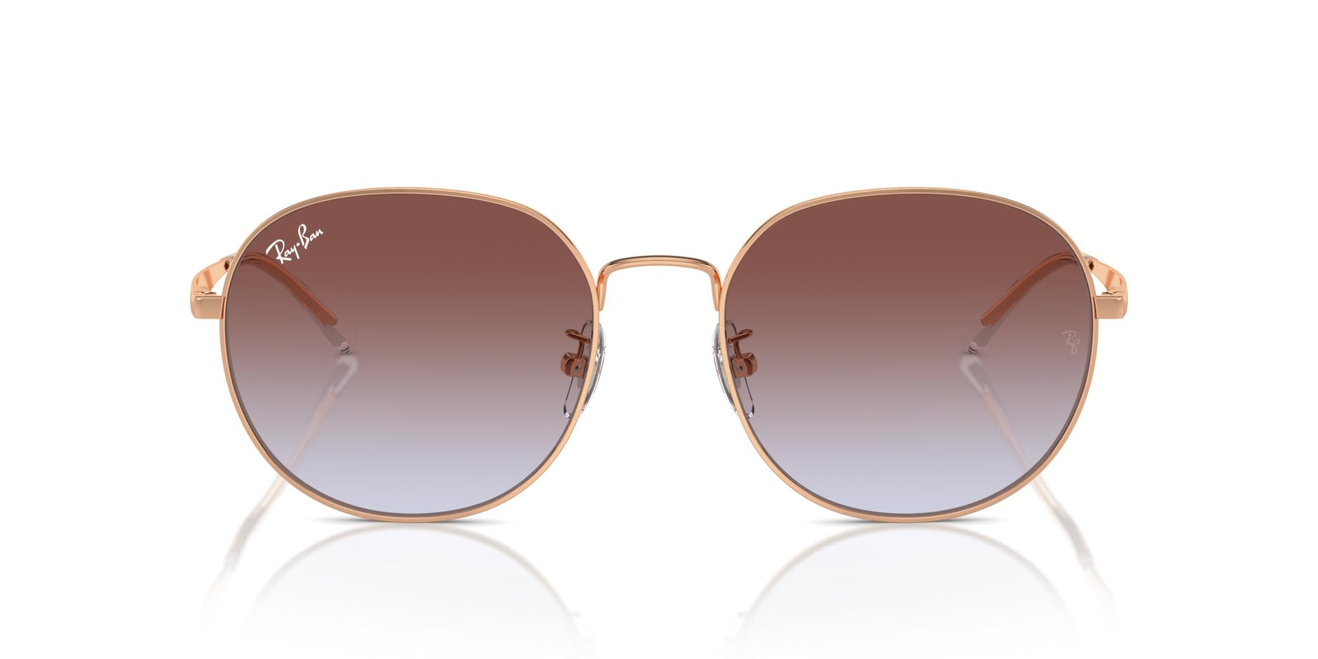 Ray-Ban RB3727D Sunglasses - Rose Gold/Light Blue Gradient Violet / 57 mm - 8056262017807