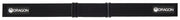 Snow goggle strap in black with DRAGON logos, adjustable center band
