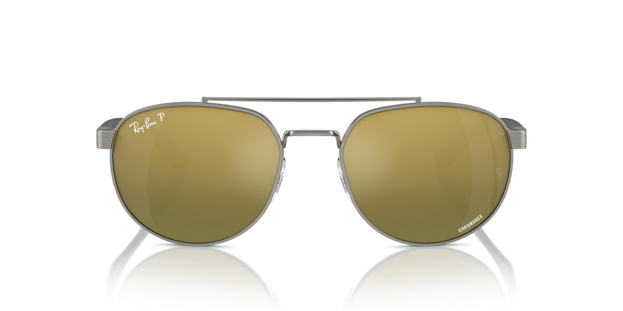 Ray-Ban Chromance RB3736CH Sunglasses - Gunmetal/Green Mirrored Gold Gradient Polarized / 56 mm - X0045V88RD