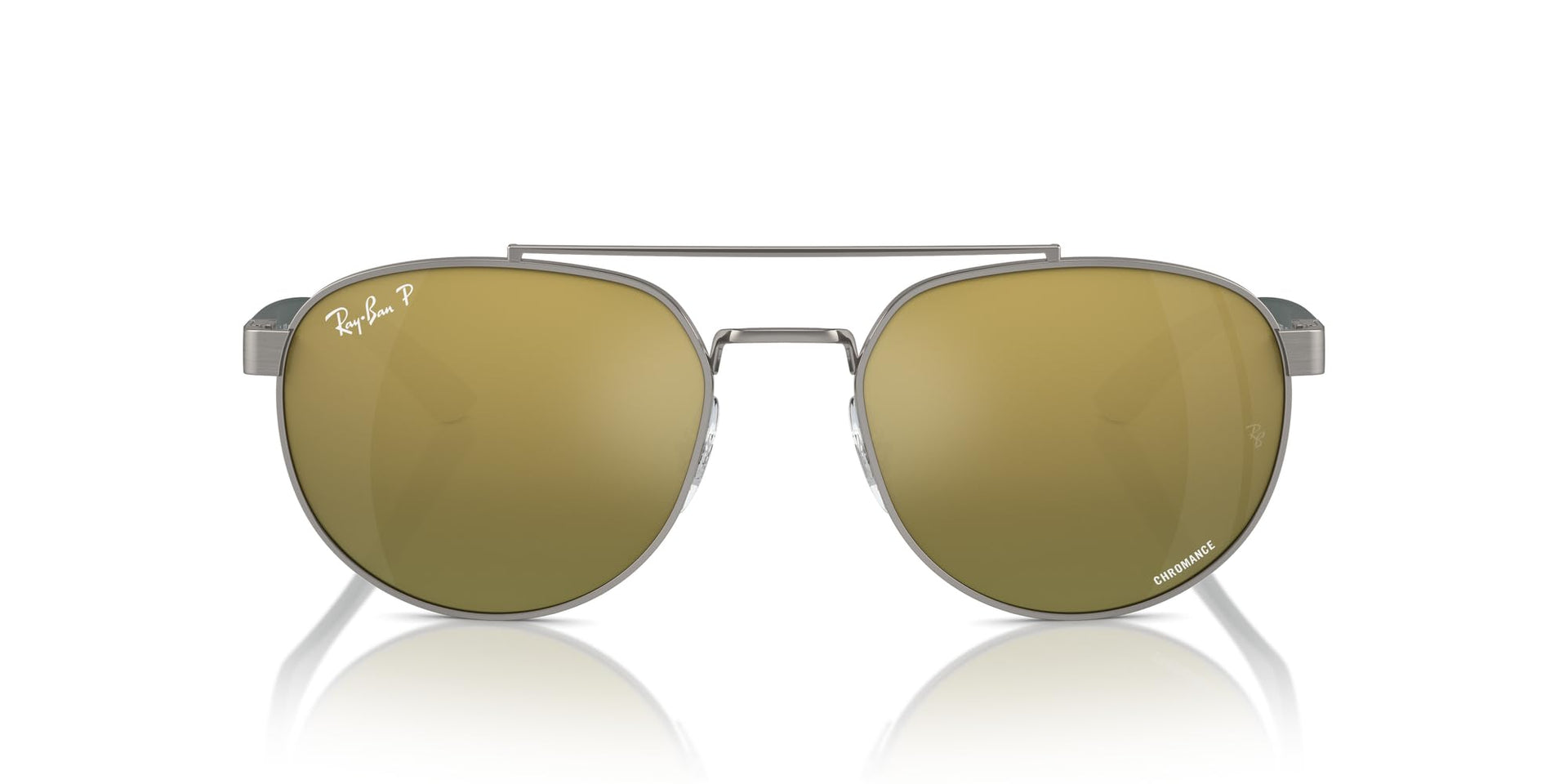 Ray-Ban Chromance RB3736CH Sunglasses - Gunmetal/Green Mirrored Gold Gradient Polarized / 56 mm - X0045V88RD