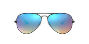 Ray-Ban Aviator RB3025 Sunglasses Batch 2 - Black/Brown Gradient Mirrored Blue / 55 mm - X001EQDW2X