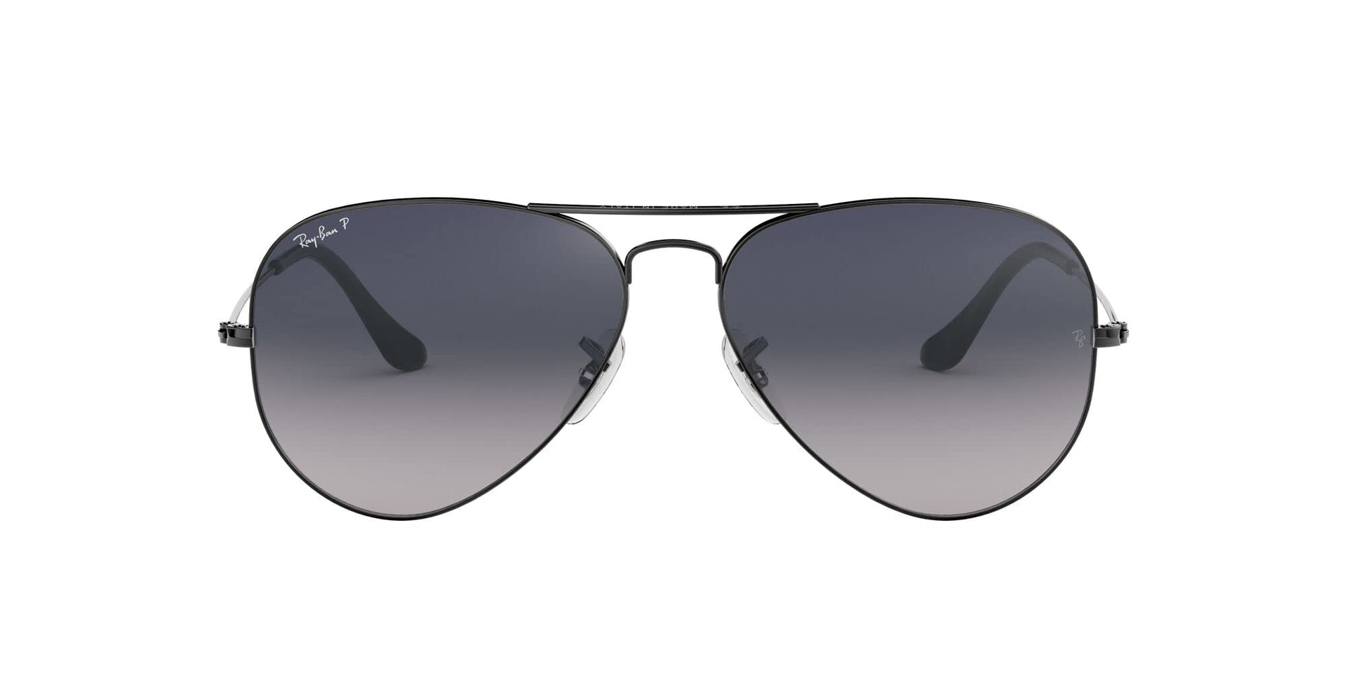 Ray-Ban Aviator RB3025 Sunglasses - Gunmetal/Polarized Blue Gradient Grey / 58 mm - 805289467052