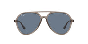 Ray-Ban Aviator RB4376 Sunglasses - Transparent Grey/Dark Blue Polarized / 57 mm - 8056597626606