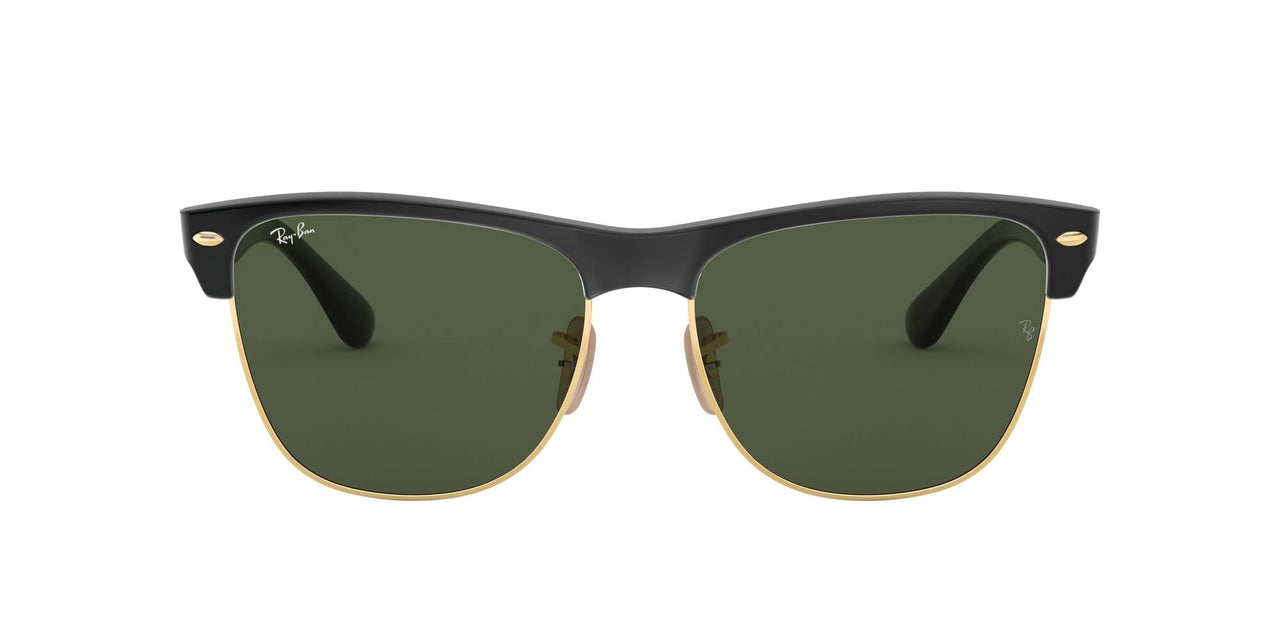 Ray-Ban Clubmaster Oversized RB4175 Sunglasses - Black on Gold / G-15 Green / Large - 713132438992