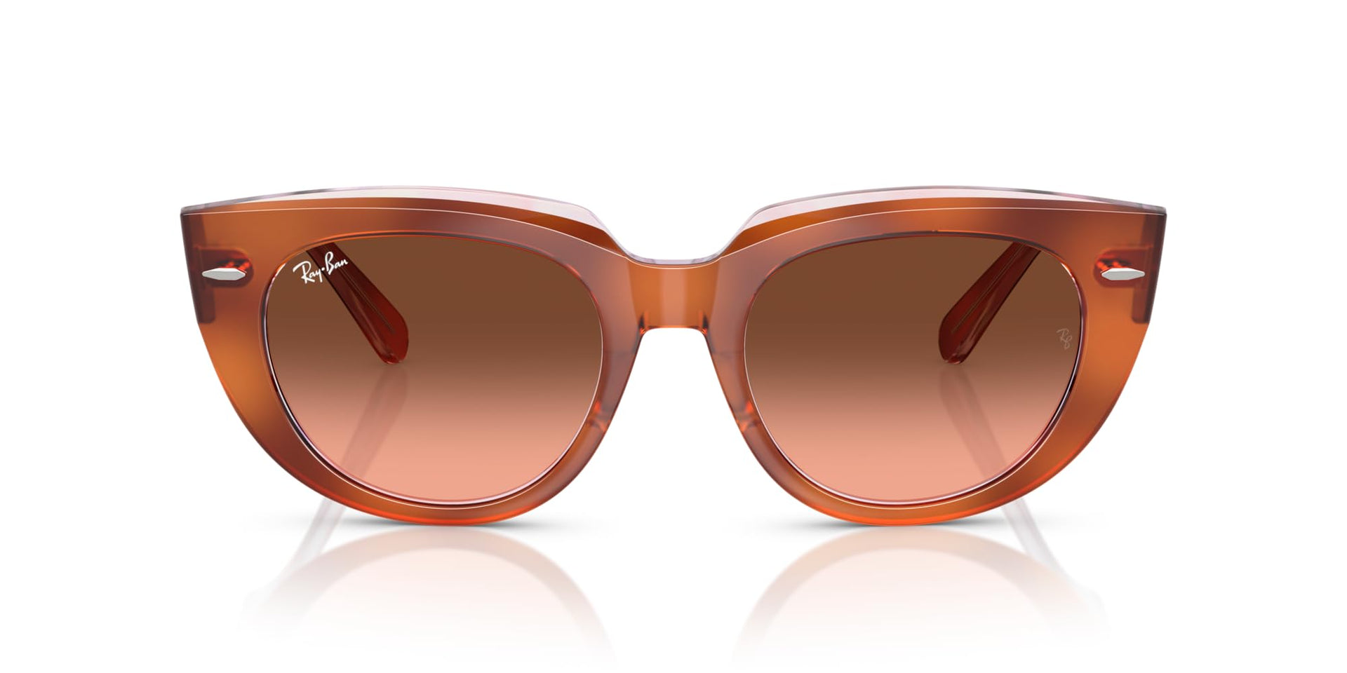 Ray-Ban Doreen RB2286 Sunglasses - Red Havana on Transparent Multicolor/Pink Gradient Brown / 49 mm - 8056262246351