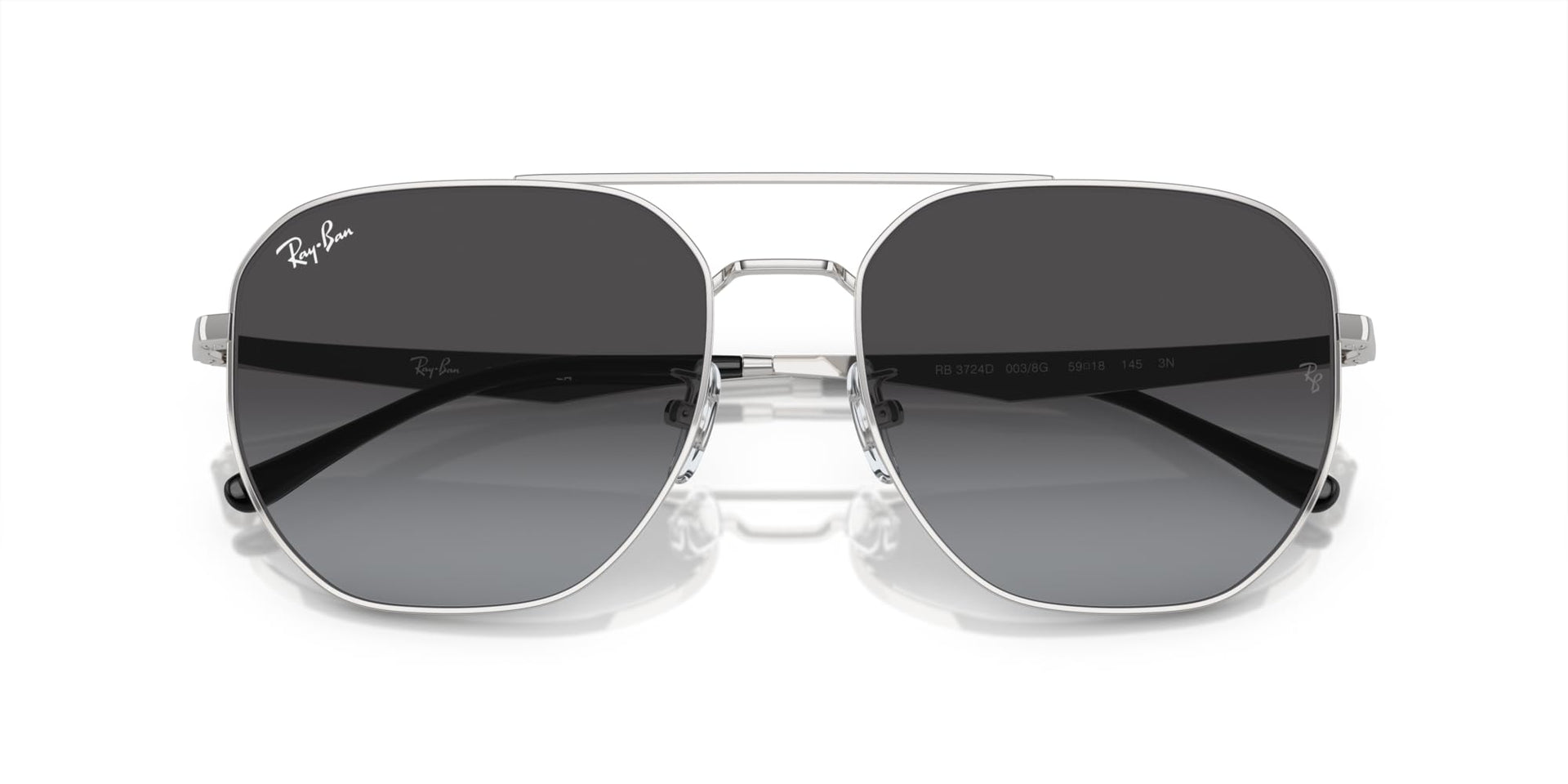 Ray-Ban Aviator RB3724D Sunglasses - Silver/Grey Gradient / 59 mm - 8056597964623 - Additional Image 4
