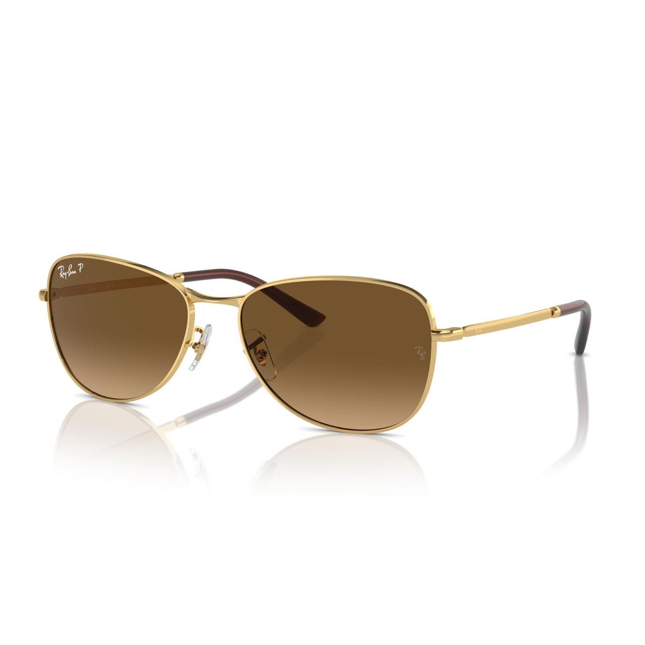 Ray-Ban RB3733 Sunglasses - Gold/Brown Gradient Polarized / 56 mm - 8056262030691