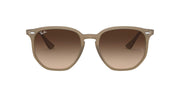 Ray-Ban Hexagonal RB4306 Sunglasses - Beige / Dark Brown / Large - 8056597072960