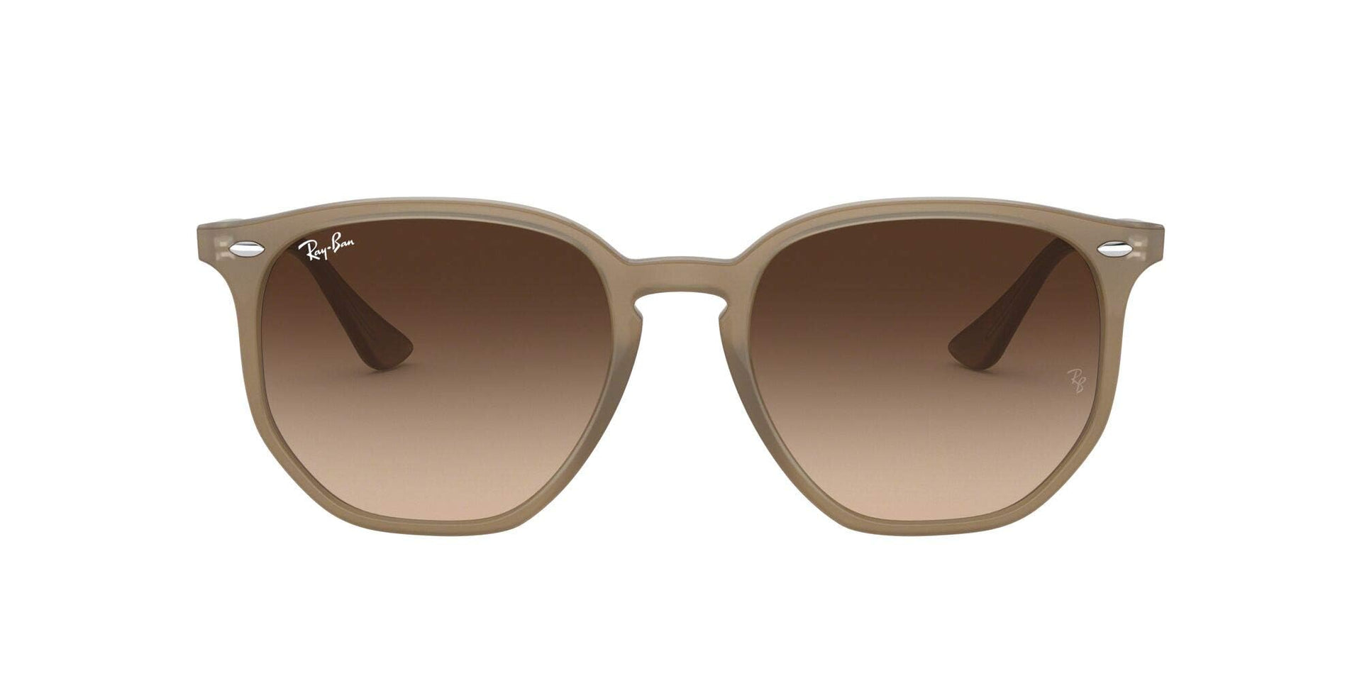 Ray-Ban Hexagonal RB4306 Sunglasses - Beige / Dark Brown / Large - 8056597072960
