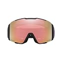 Snow goggles with matte black frame and rose-tinted PRIZM lens, rounded fit