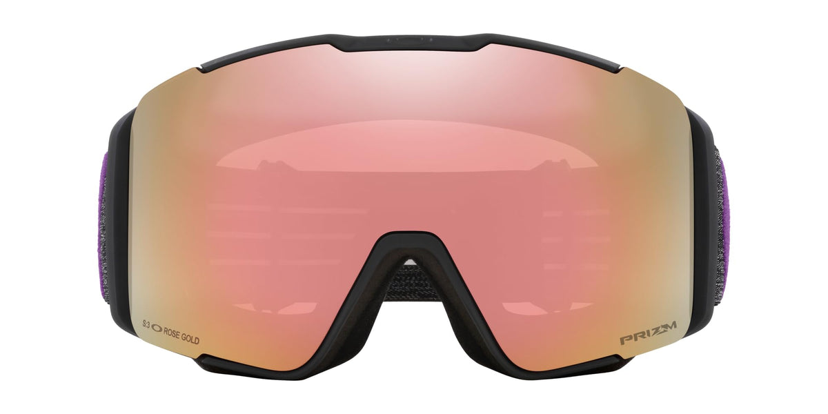 Oakley Line Miner Pro snow goggles with matte black frame and rose PRIZM lens