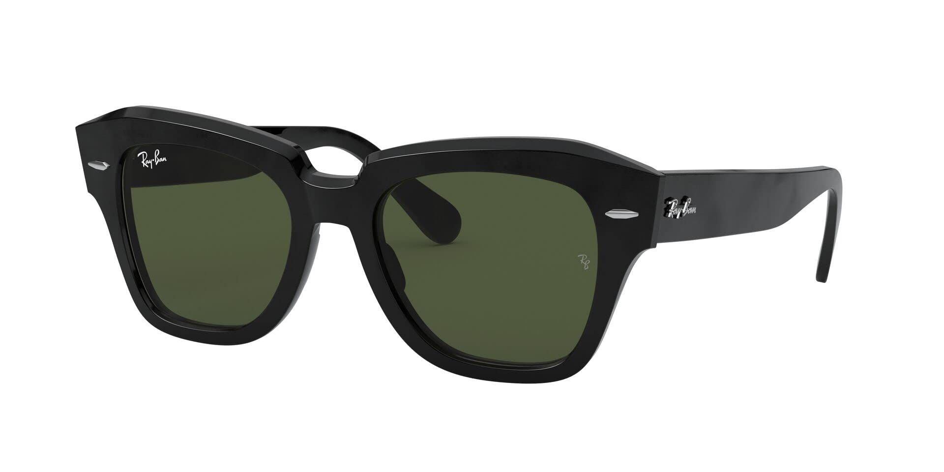 Ray-Ban State Street RB2186 Sunglasses - Black/G-15 Green / 52 mm - 8056597439725