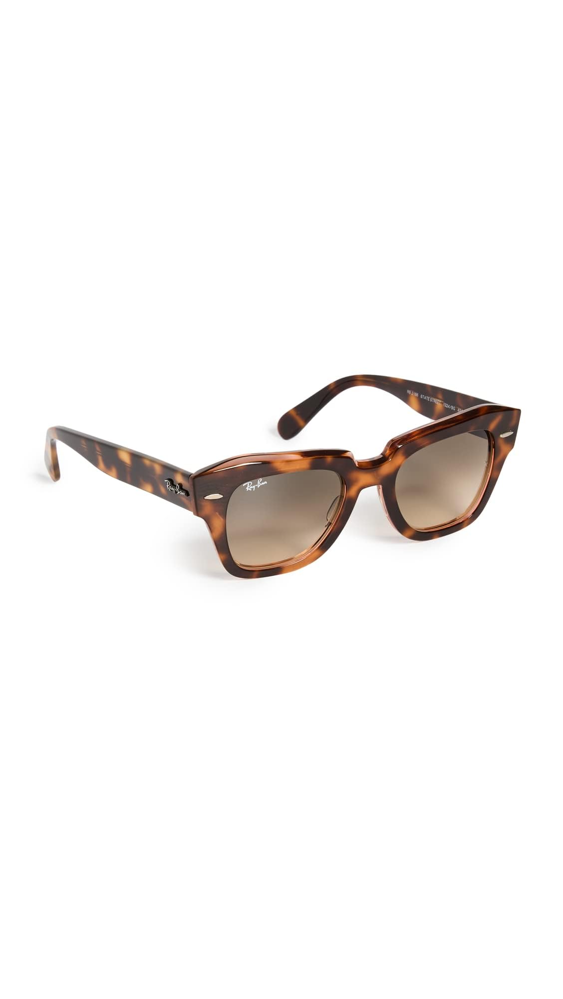 Ray-Ban State Street RB2186 Sunglasses - Havana on Transparent Pink/Brown Vintage / 52 mm - 8056597445597