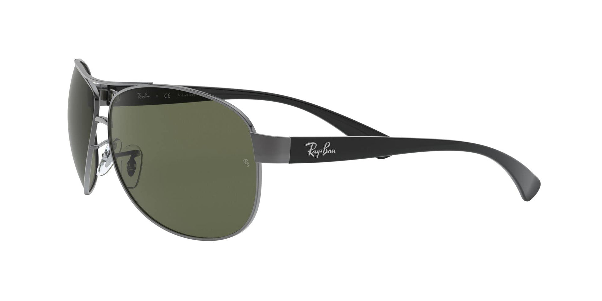 Ray-Ban Aviator RB3386 Sunglasses - Gunmetal/Polarized Green / 63 mm - 805289204350 - Additional Image 2