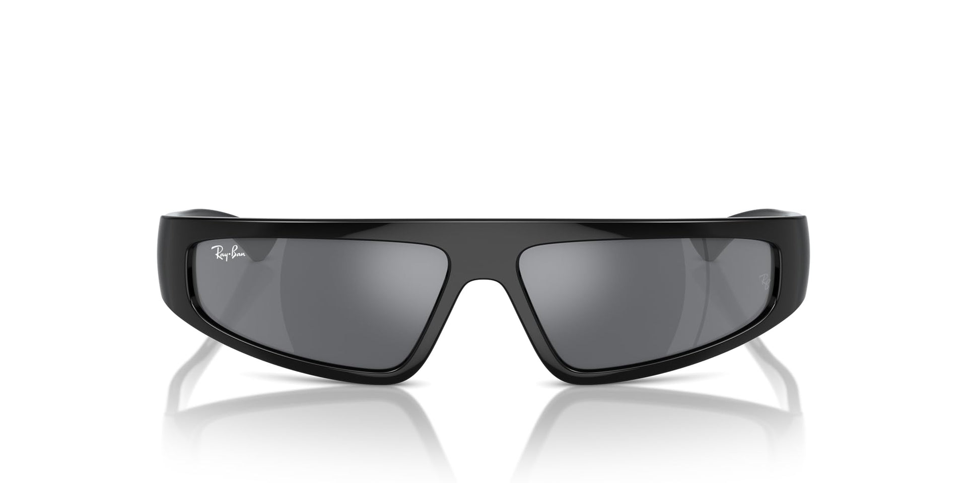 Ray-Ban Izaz RB4432 Sunglasses - Black/Dark Grey Mirrored Silver / 59 mm - 8056262017418