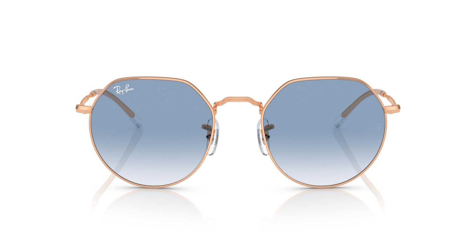 Ray-Ban Jack RB3565 Sunglasses - Rose Gold/Clear Gradient Blue / 51 mm - 8056262054949