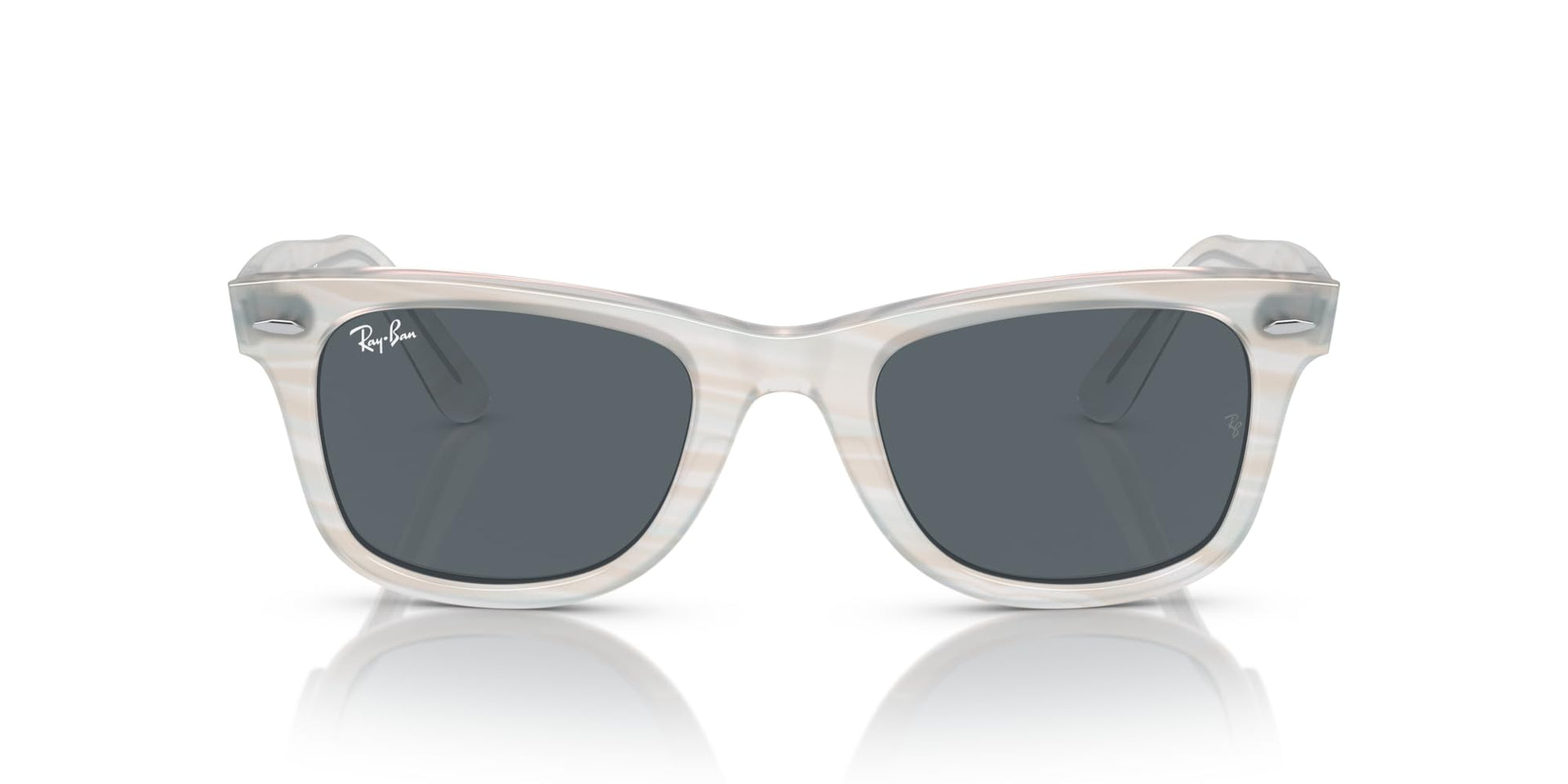 Ray-Ban Original Wayfarer Low Bridge Fit RB2140F Sunglasses - Photochromic Striped Light Blue/Blue / 52 mm - 8056262130216