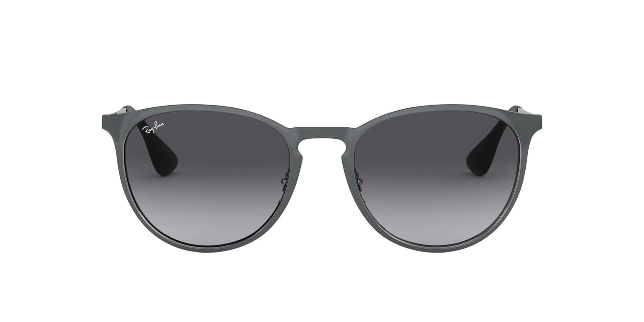 Ray-Ban Erika Metal RB3539 Sunglasses - Metallic Grey/Light Grey Gradient Dark Grey / 54 mm - 8053672565409
