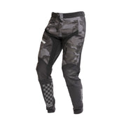 Fasthouse Youth Fastline 2.0 pant in black/gray camo with reinforced knee panels