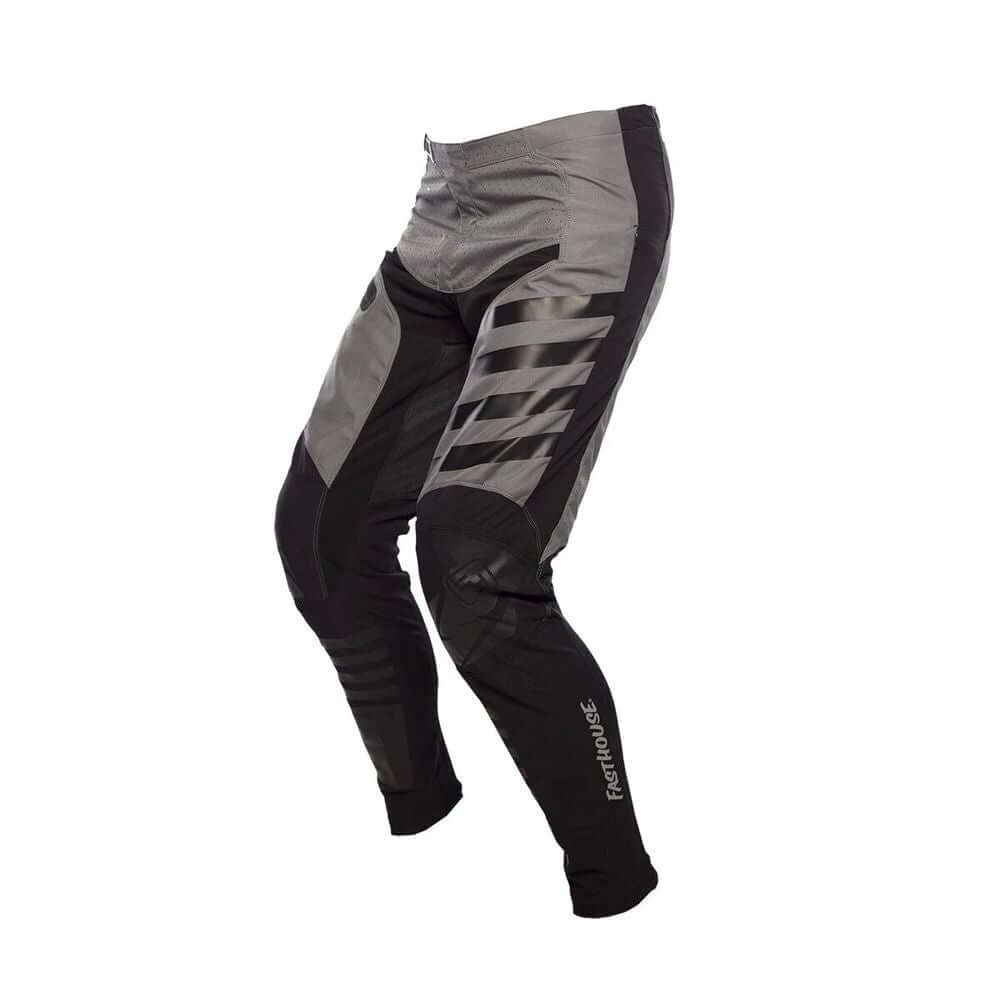 Fasthouse Youth Fastline 2.0 pant in gray/black with reflective side stripe graphics
