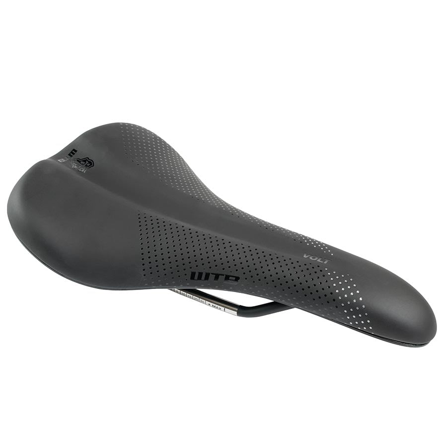 WTB Volt Fusion Form bike saddle, dark black, perforated top and stainless rails