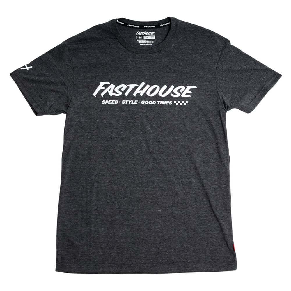 Fasthouse Prime tech T-shirt in dark heather gray with front logo graphic