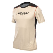 Cream short-sleeve motocross jersey with black FTH logo and red accent trim