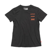 Youth Fasthouse tech T-shirt, black crewneck with small chest graphic and brand logo