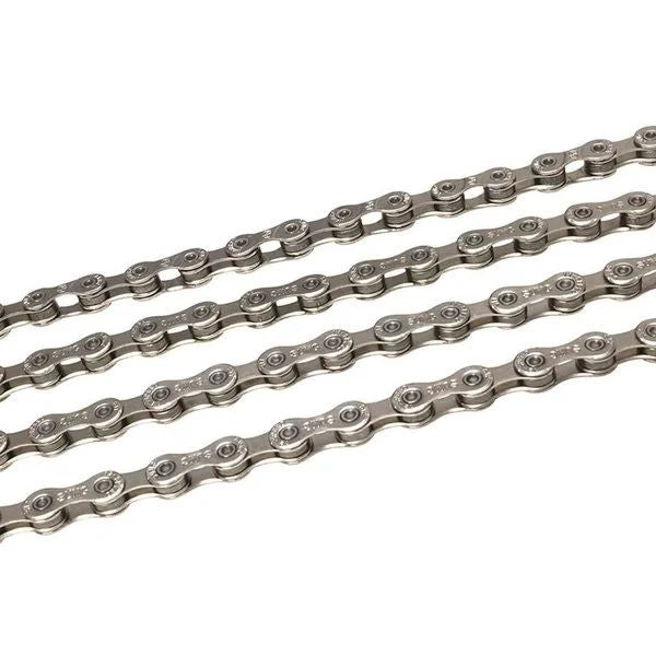 S-Ride 12-speed bicycle chain, silver metal links detail