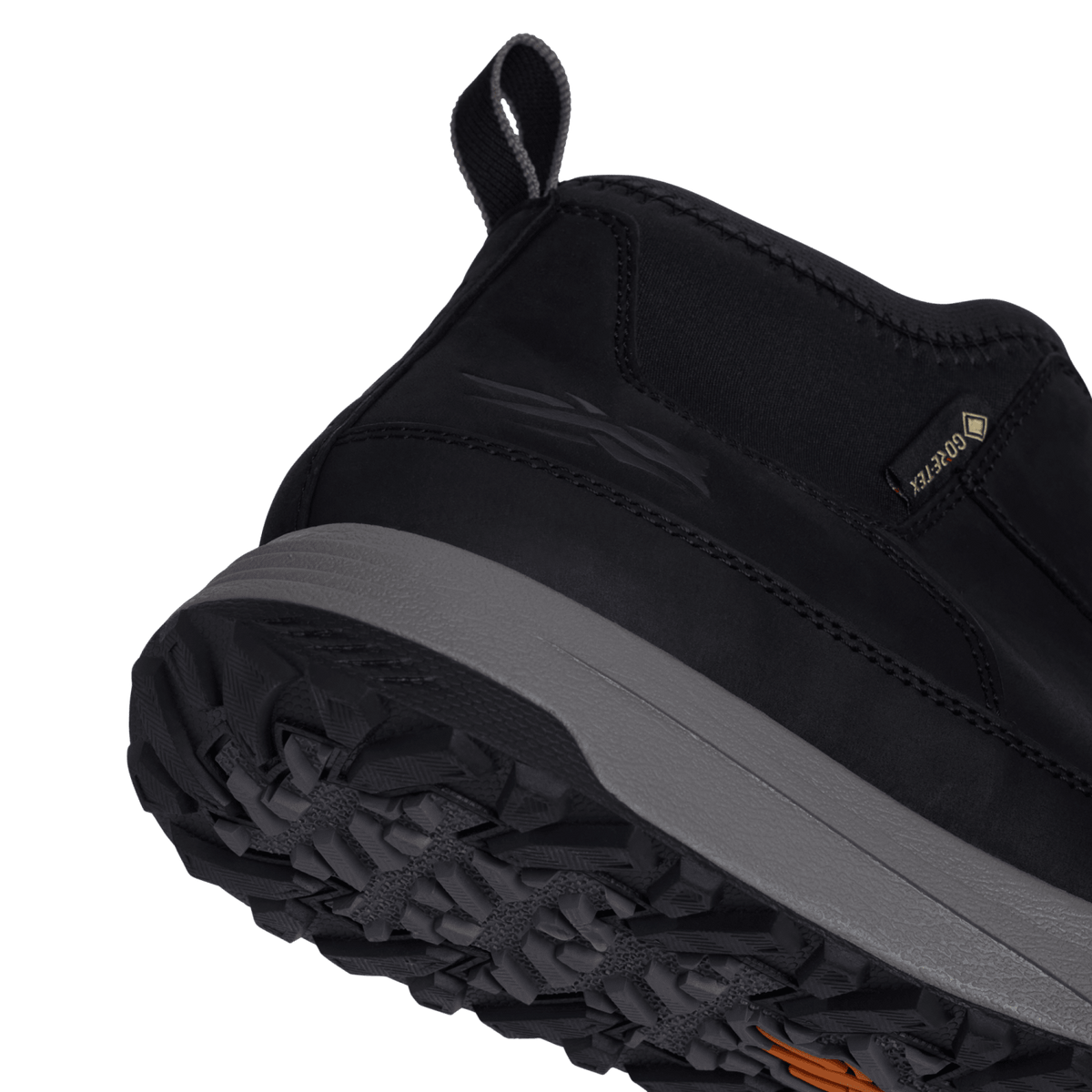 Rover GTX LTH black boot close-up of stitched upper and chunky tread outsole