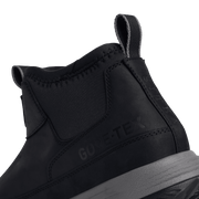 Rover GTX LTH black boot upper detail with GORE TEX logo panel and pull tab