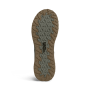 Light tan boot outsole bottom with deep traction tread and lug pattern