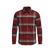 Ashland lightweight flannel shirt in red plaid, button front and chest pocket