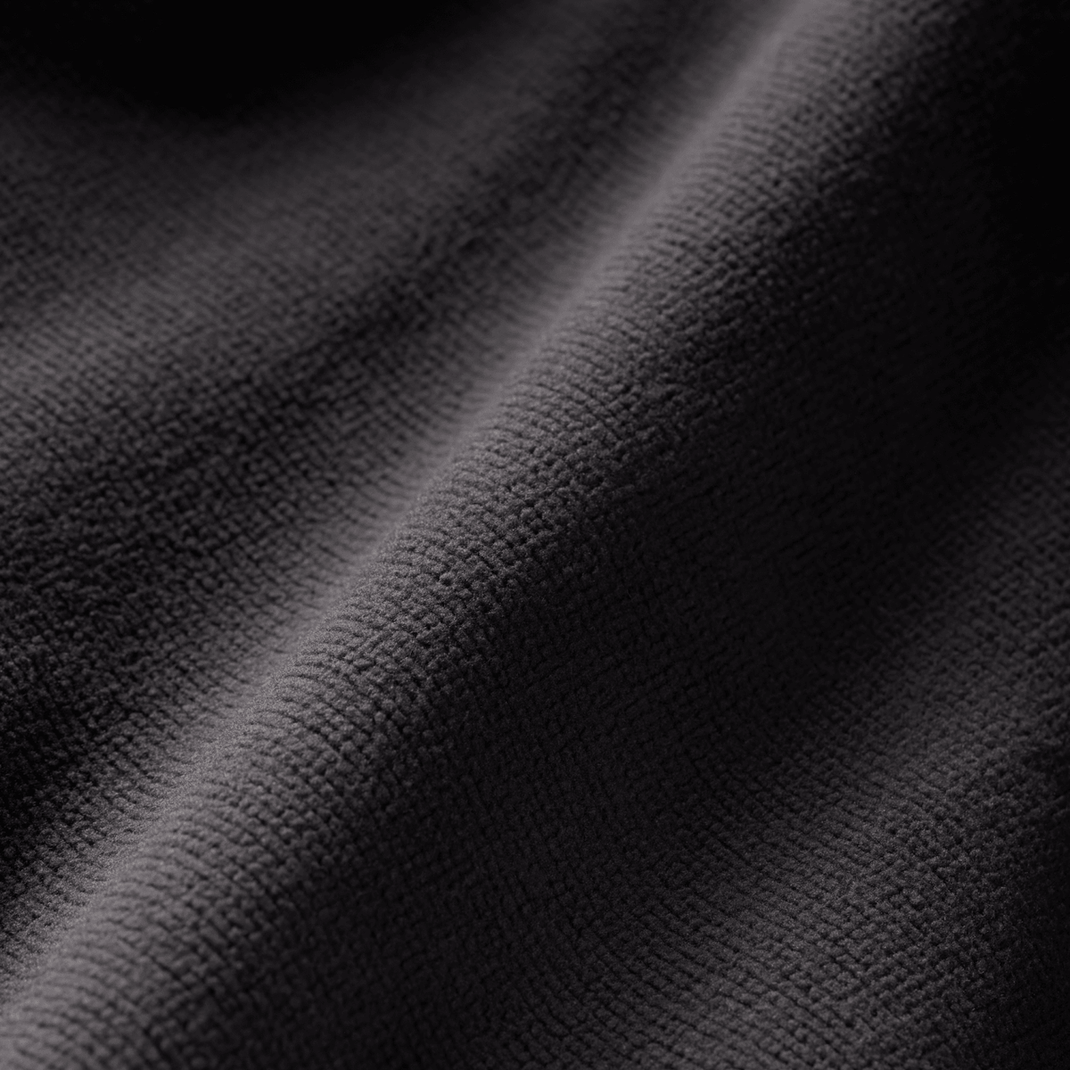 Iron grey chore coat fabric close-up with fine twill texture and soft, matte surface.