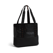 40L tote bag in Sitka Black with front logo, orange accents, and structured base
