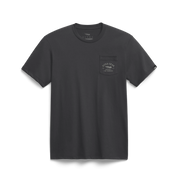Dark charcoal crew-neck pocket t-shirt with small chest pocket logo